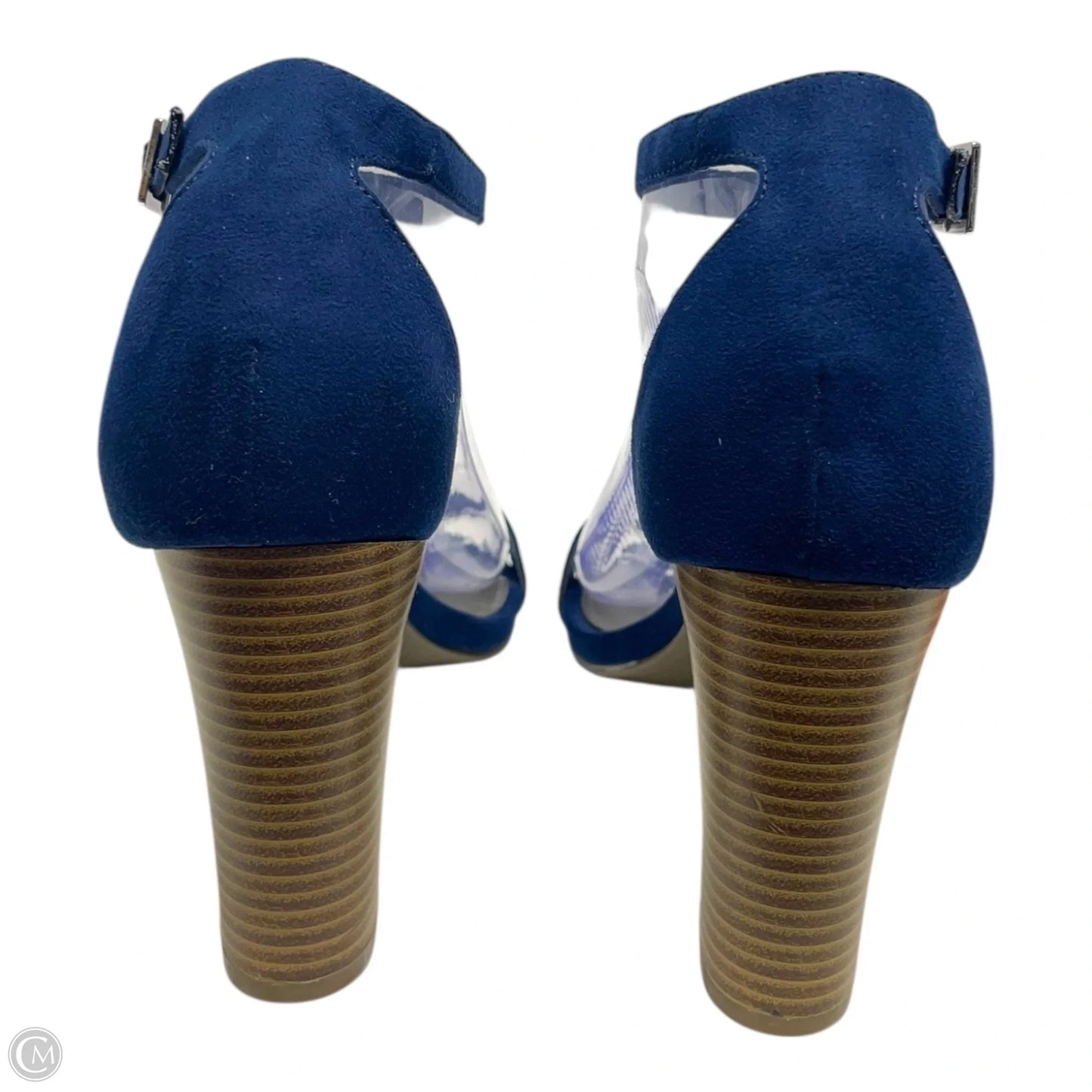 Sandals Heels Block By Worthington In Navy, Size: 7