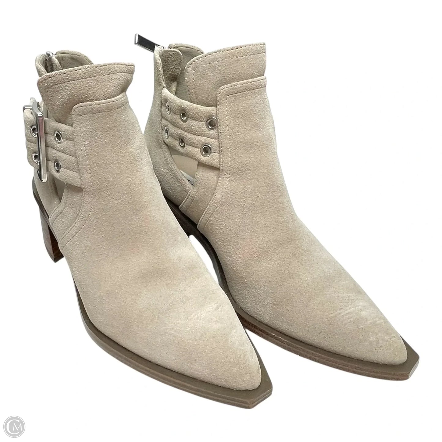 Boots Ankle Heels By Steve Madden In Taupe, Size: 7