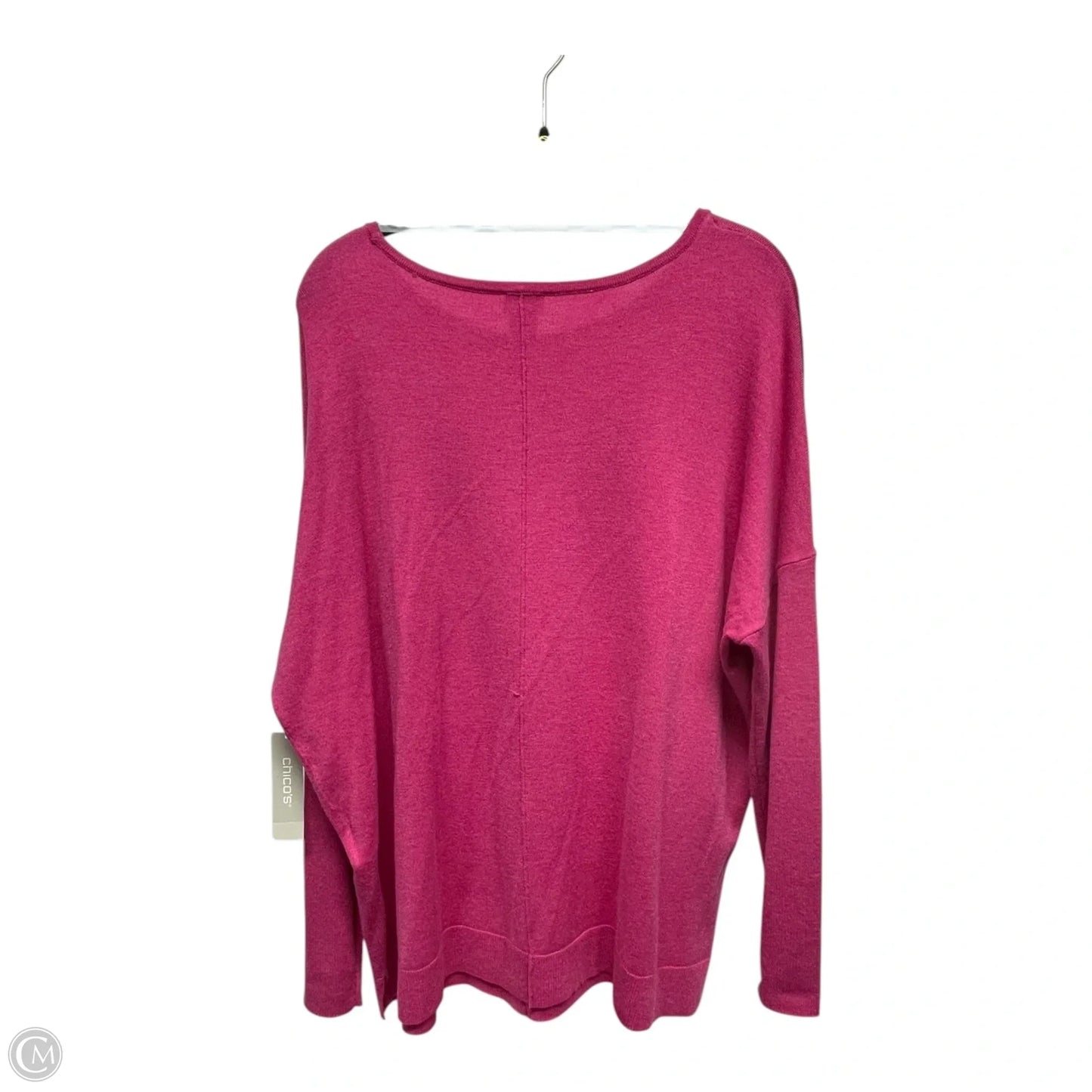 Sweater By Chicos In Pink, Size: L