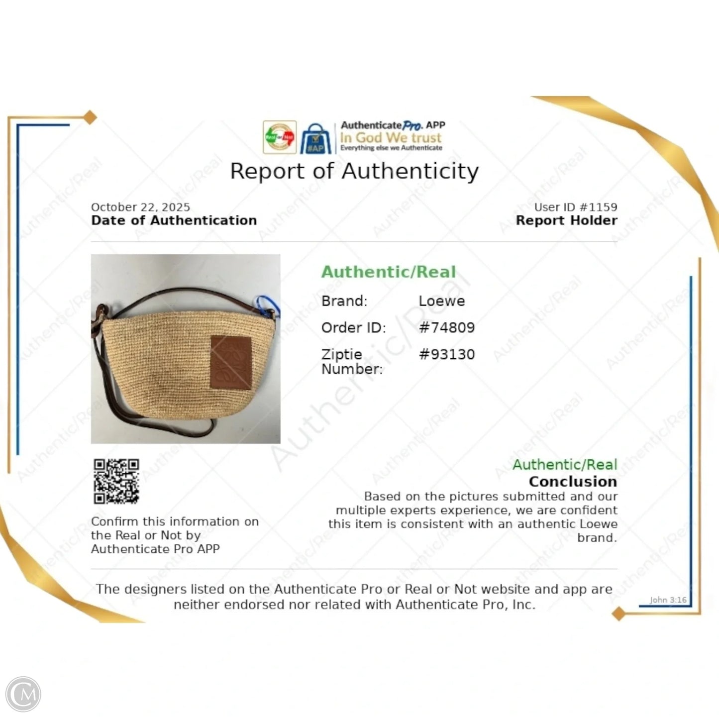 Crossbody Luxury Designer By Loewe, Size: Medium