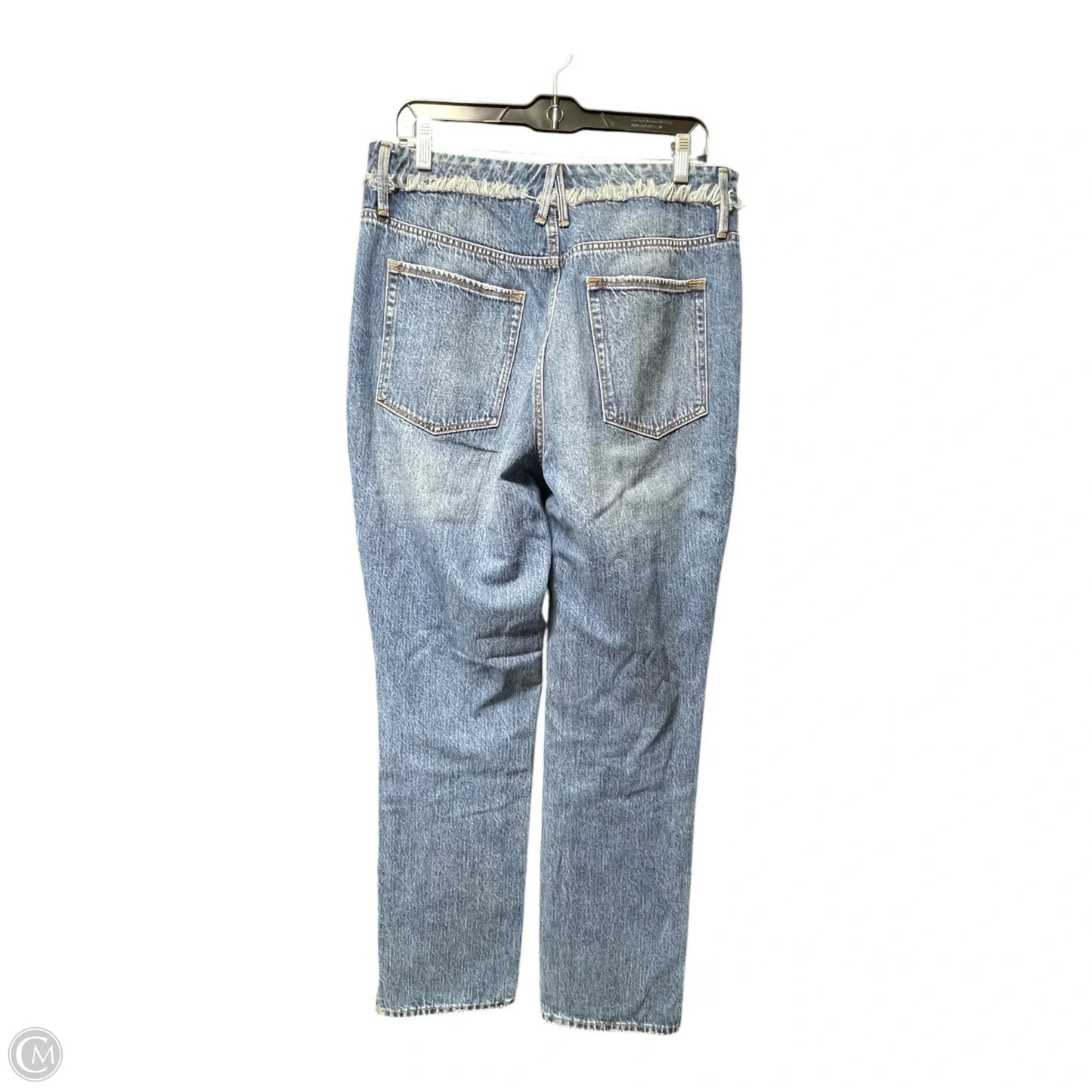 Jeans Straight By Good American In Blue Denim, Size: 12
