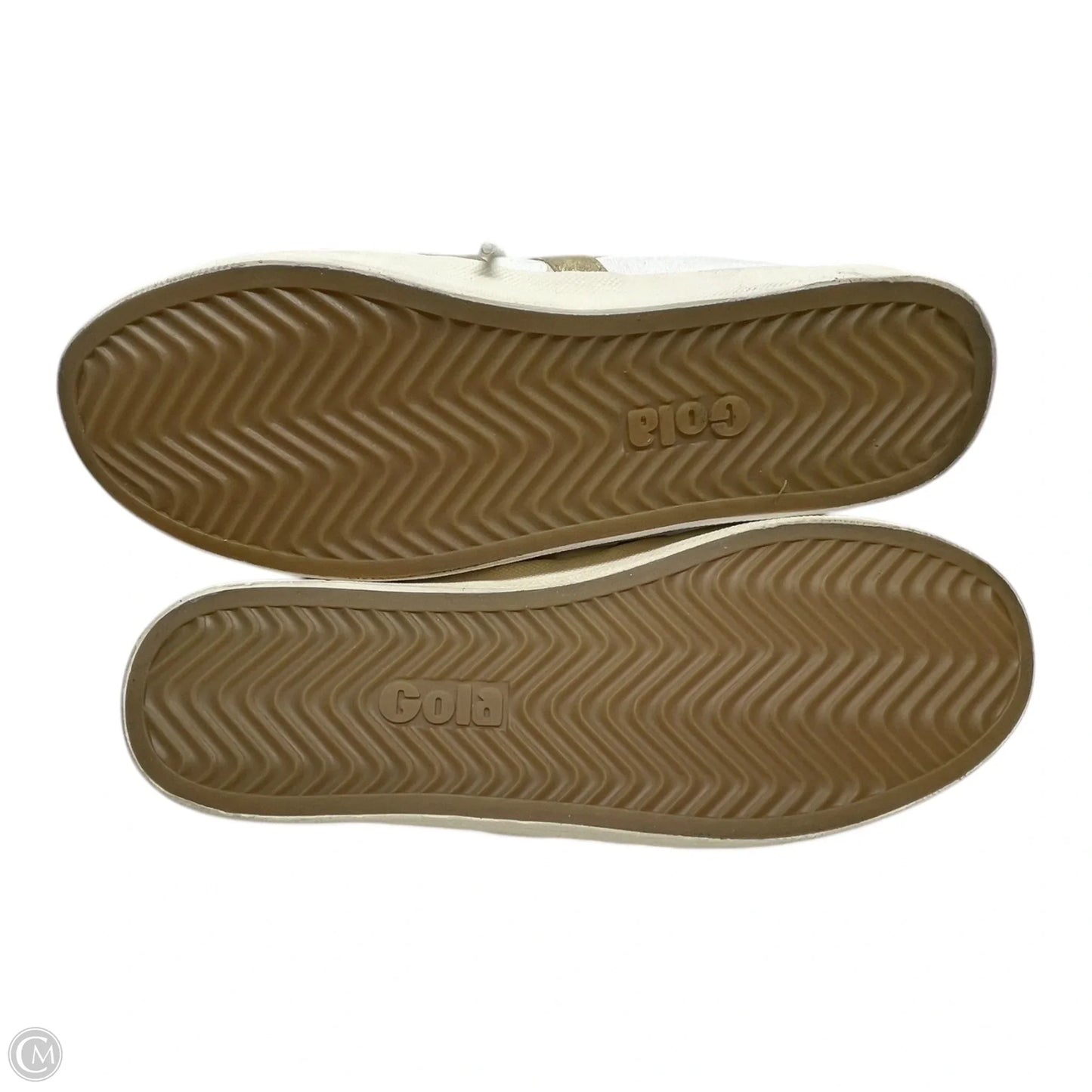 Shoes Sneakers By Gola In Gold & White, Size: 10