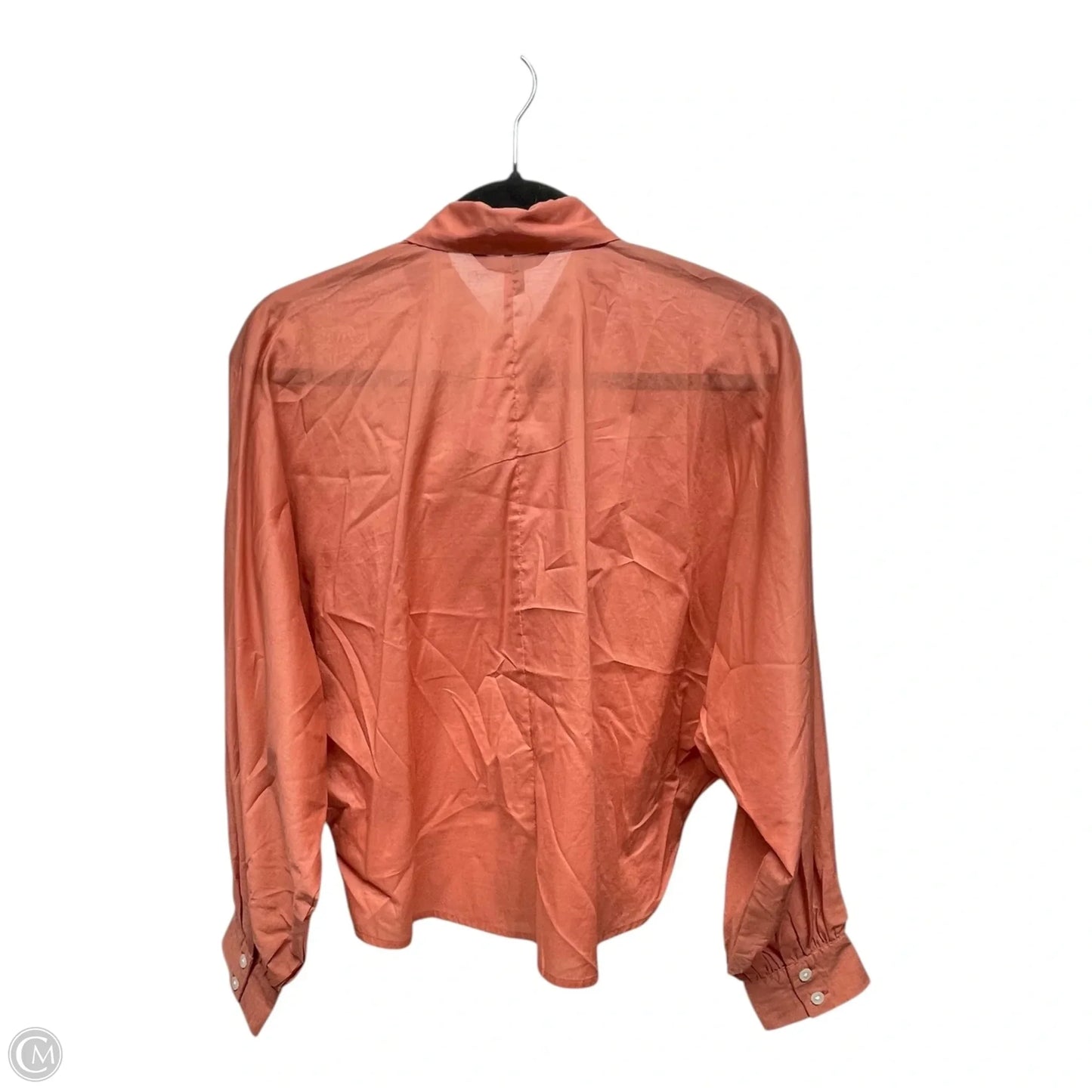 Top Long Sleeve By Banana Republic In Peach, Size: S
