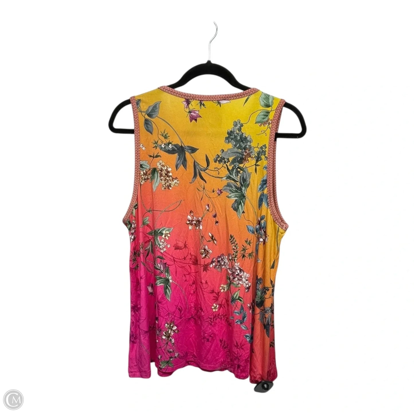 Top Sleeveless By Johnny Was In Multi-colored, Size: L