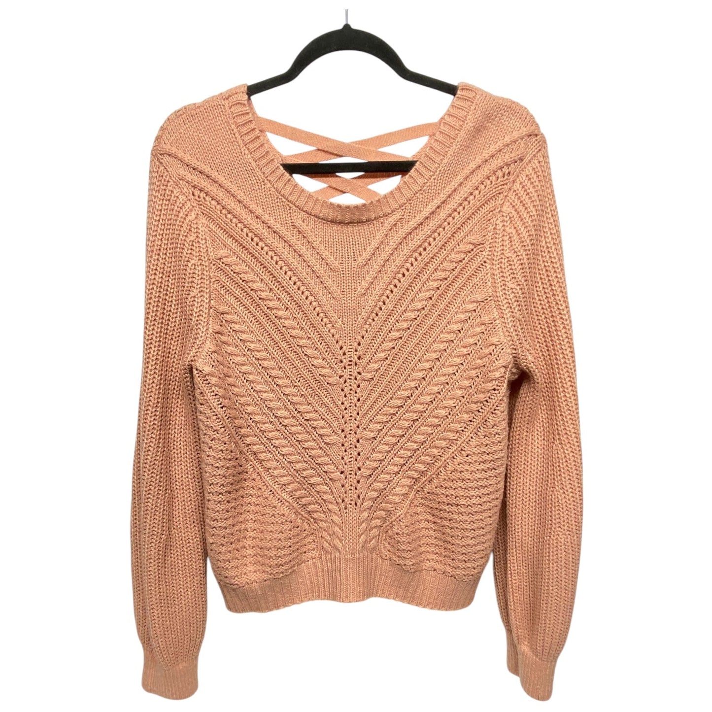 Sweater By Almost Famous In Peach, Size: L