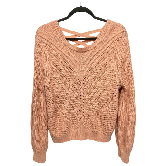 Sweater By Almost Famous In Peach, Size: L