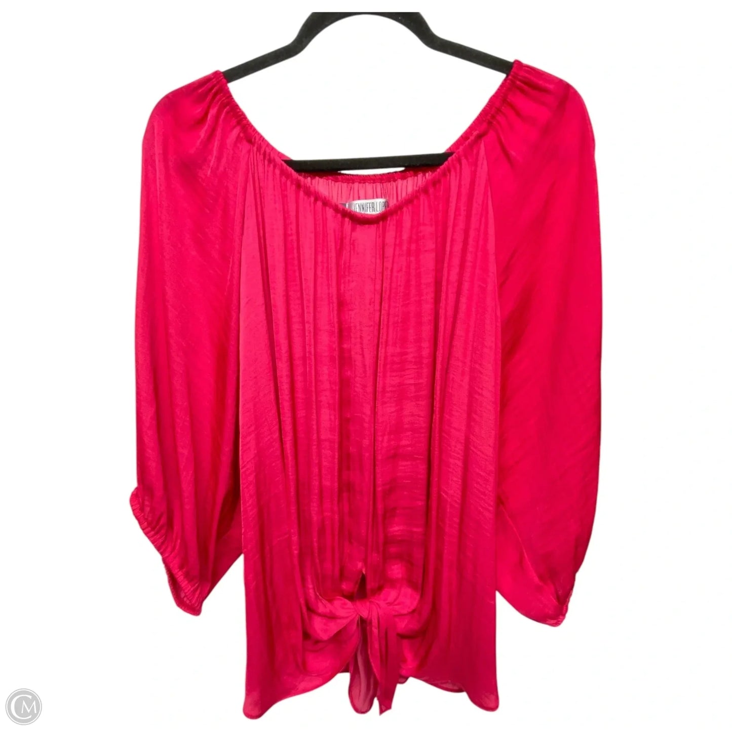 Blouse Long Sleeve By Jennifer Lopez In Pink, Size: Xl