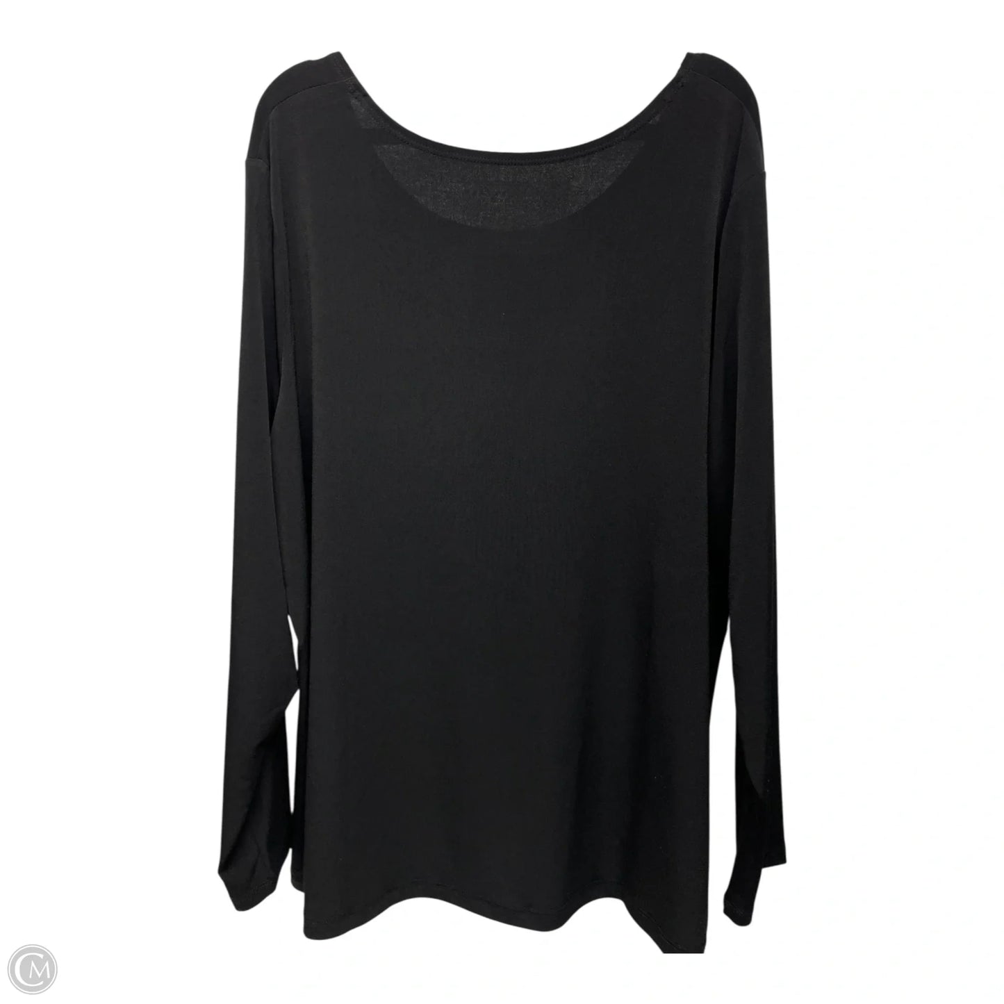 Top Long Sleeve By Susan Graver In Black, Size: 2x