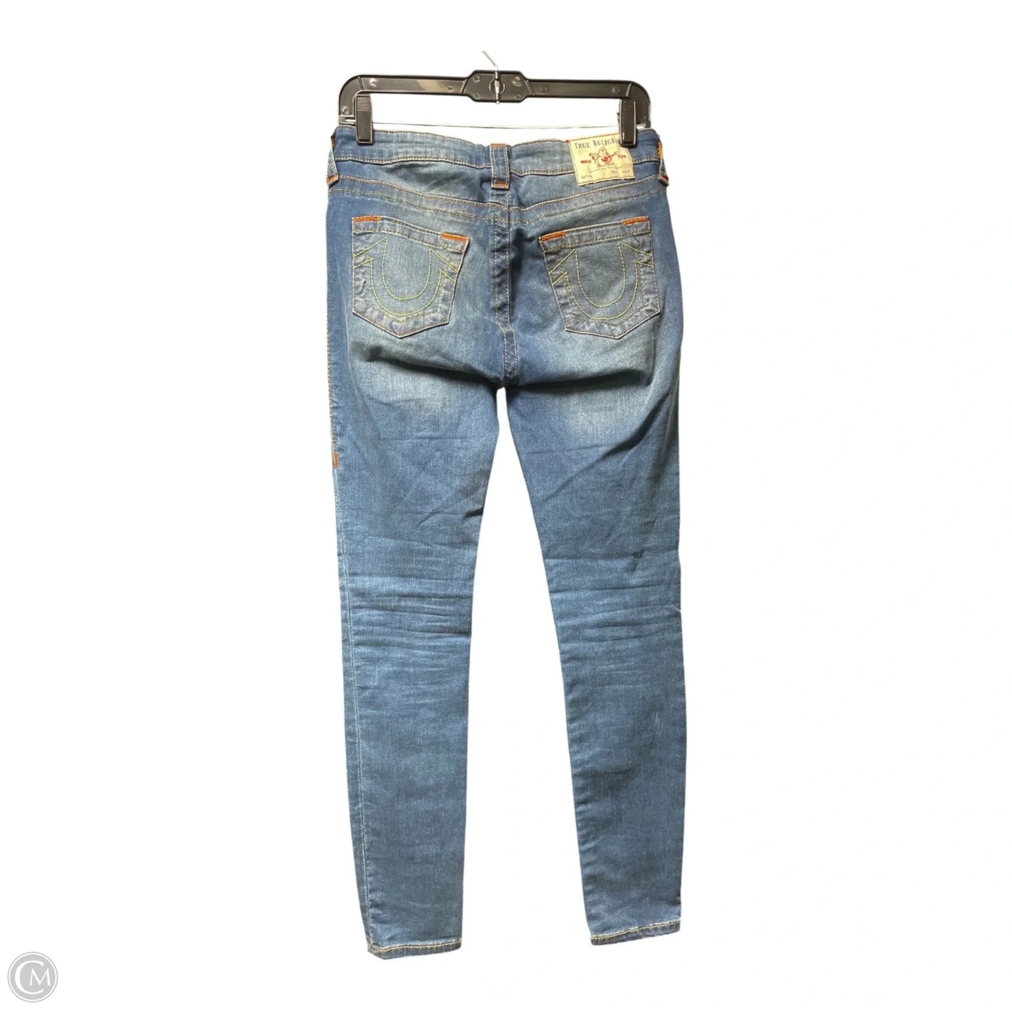 Jeans Skinny By True Religion In Blue Denim, Size: 4