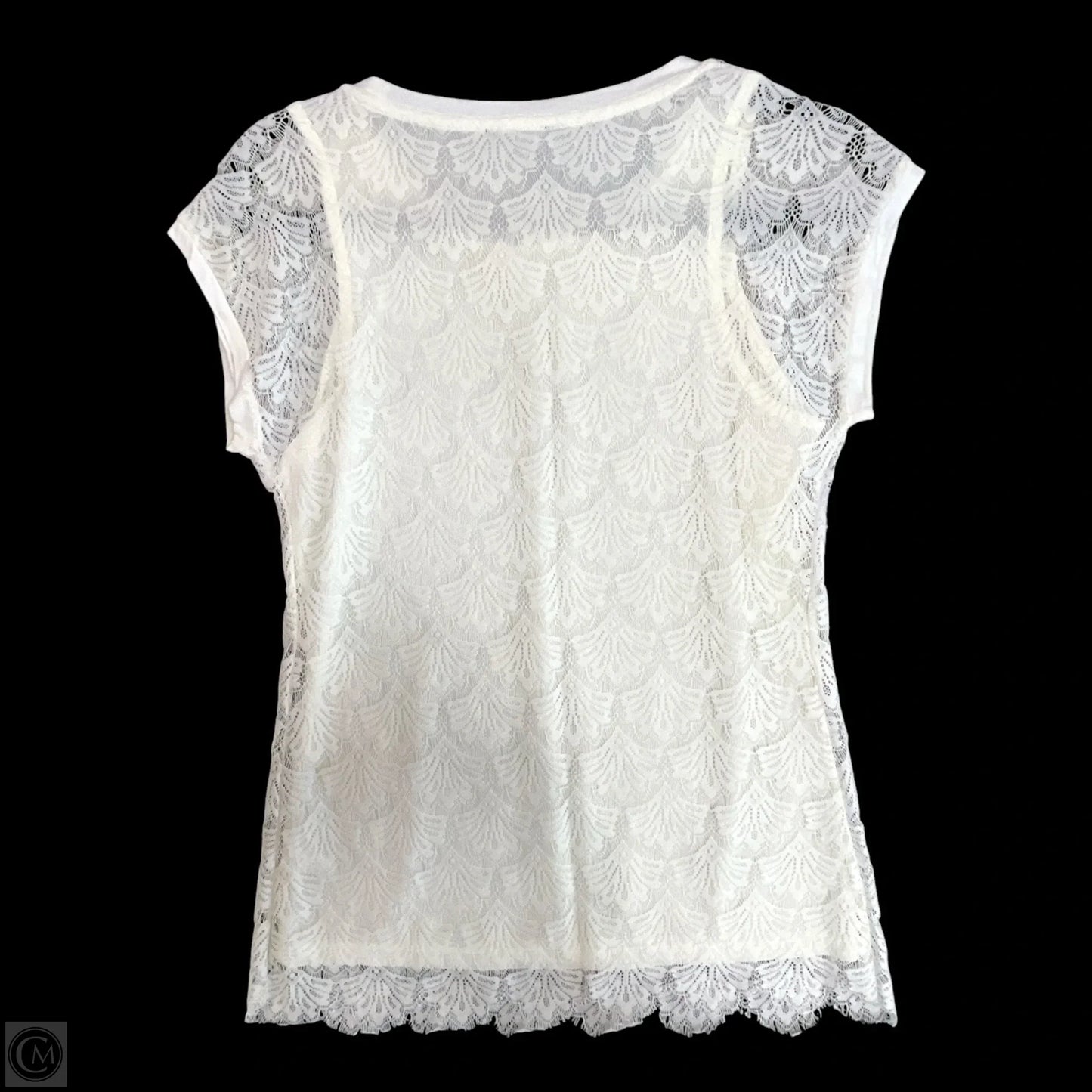 Top Short Sleeve By Limited In Cream, Size: Xs