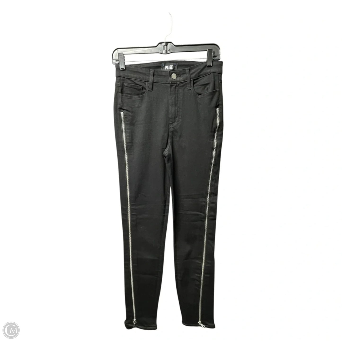 Jeans Skinny By Paige In Black Denim, Size: 2