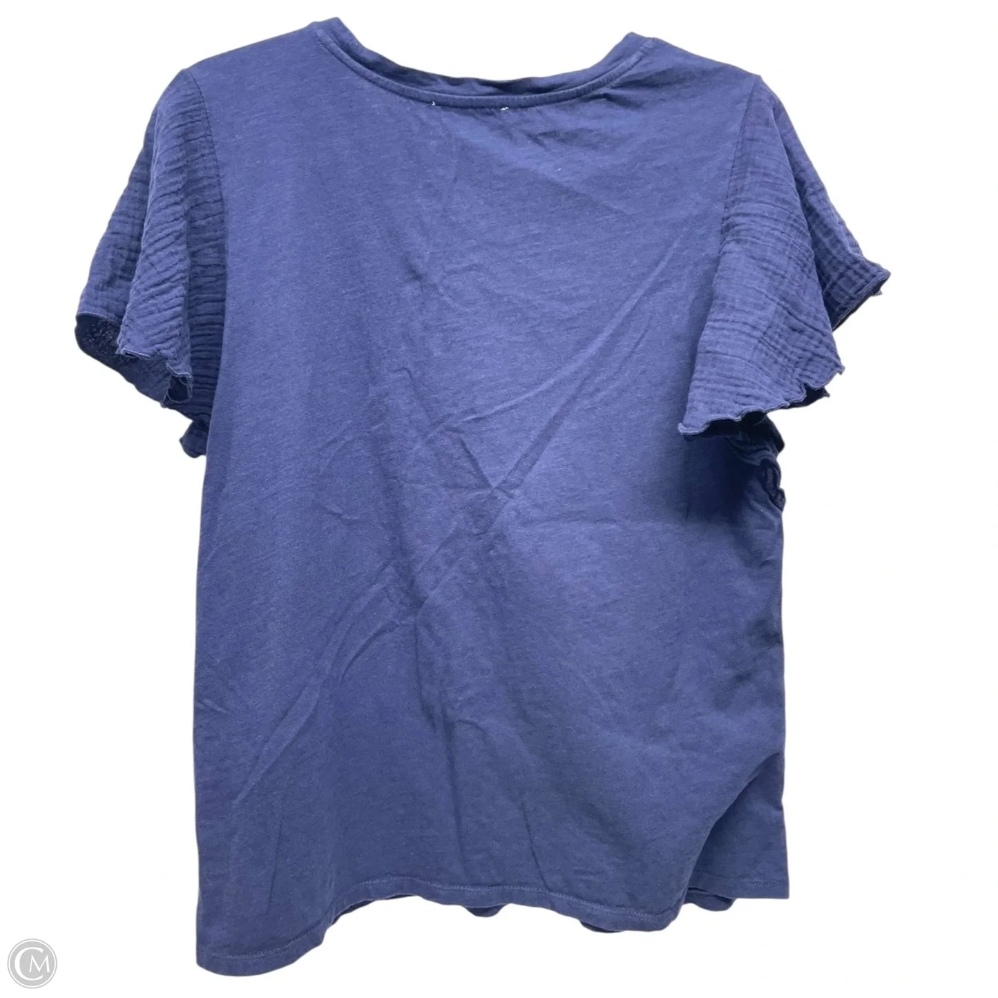 Top Short Sleeve By Nine West Apparel In Navy, Size: L