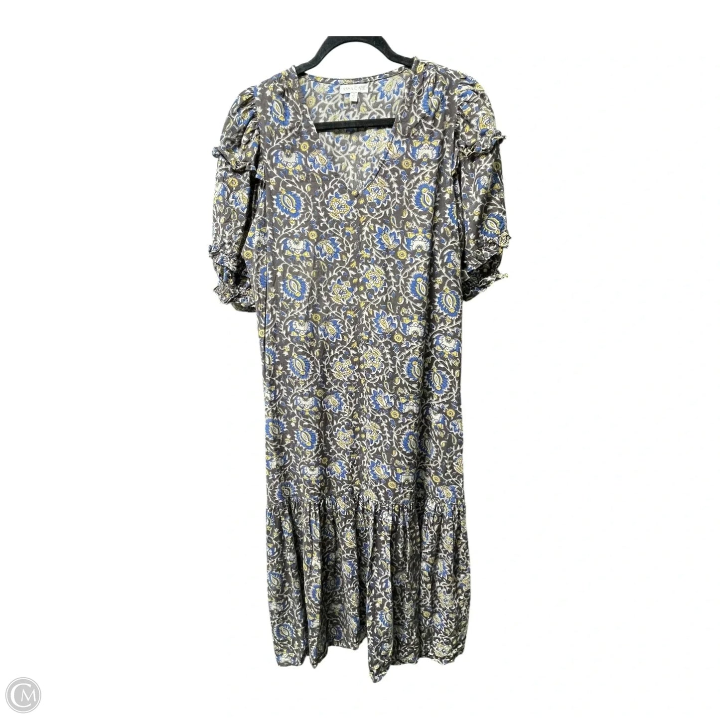 Dress Designer By ANNA CATE In Blue & Brown, Size: S