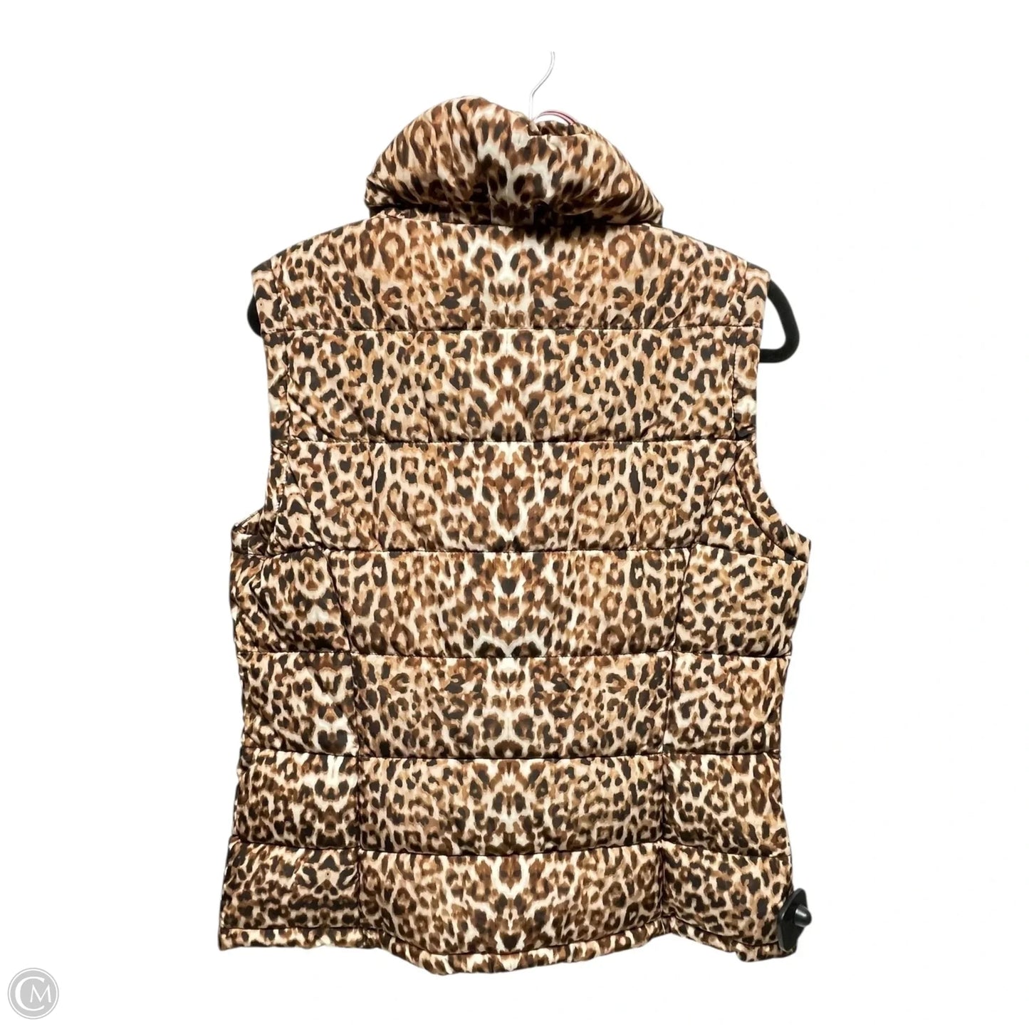 Vest Puffer & Quilted By Calvin Klein In Leopard Print, Size: M