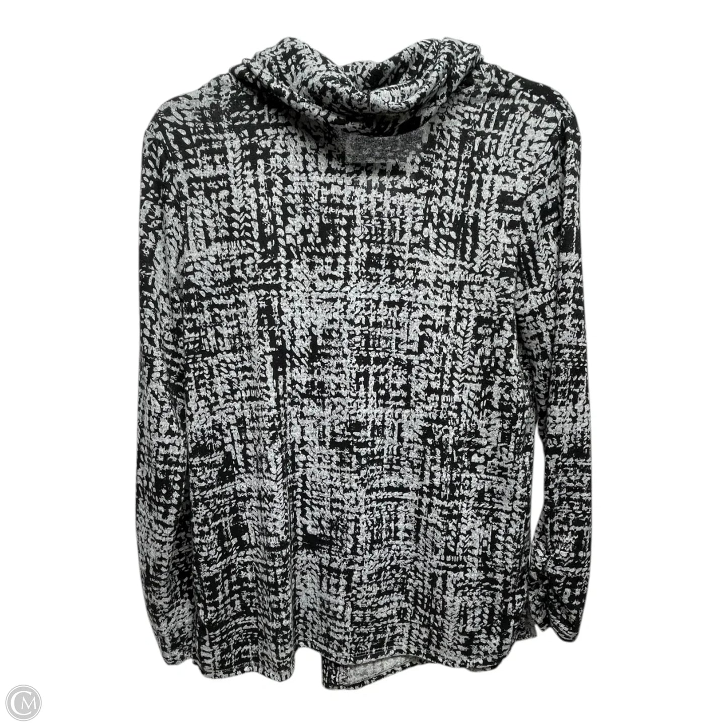Top Long Sleeve By Clothes Mentor In Black & Grey, Size: M