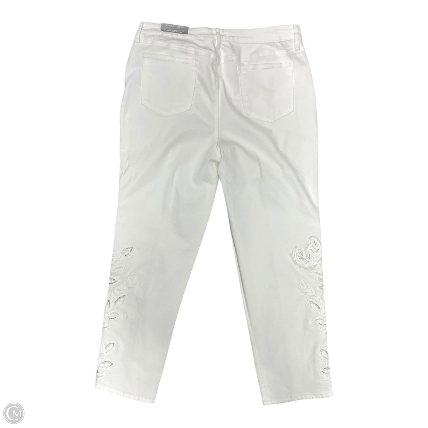 Jeans Boyfriend By Chicos In White, Size: 16