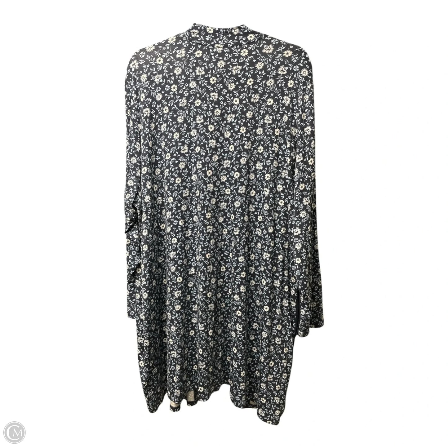 Cardigan By Lands End In Floral Print, Size: 2x