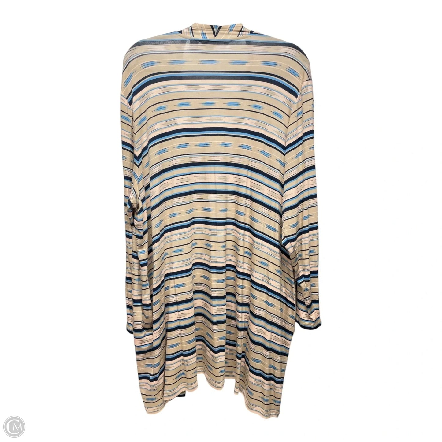 Cardigan By Lands End In Striped Pattern, Size: 2x