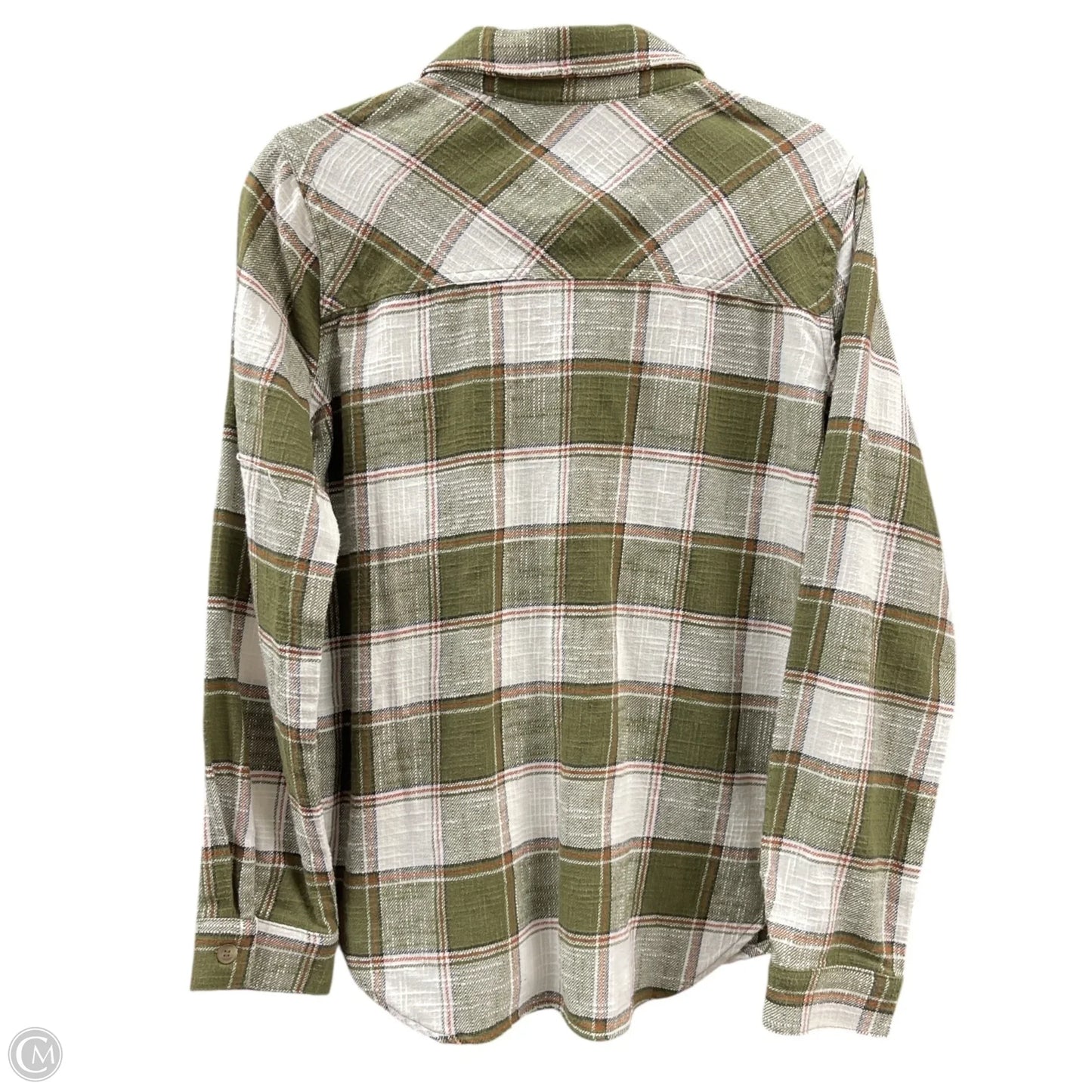 Top Long Sleeve By Zenana In Plaid Pattern, Size: S