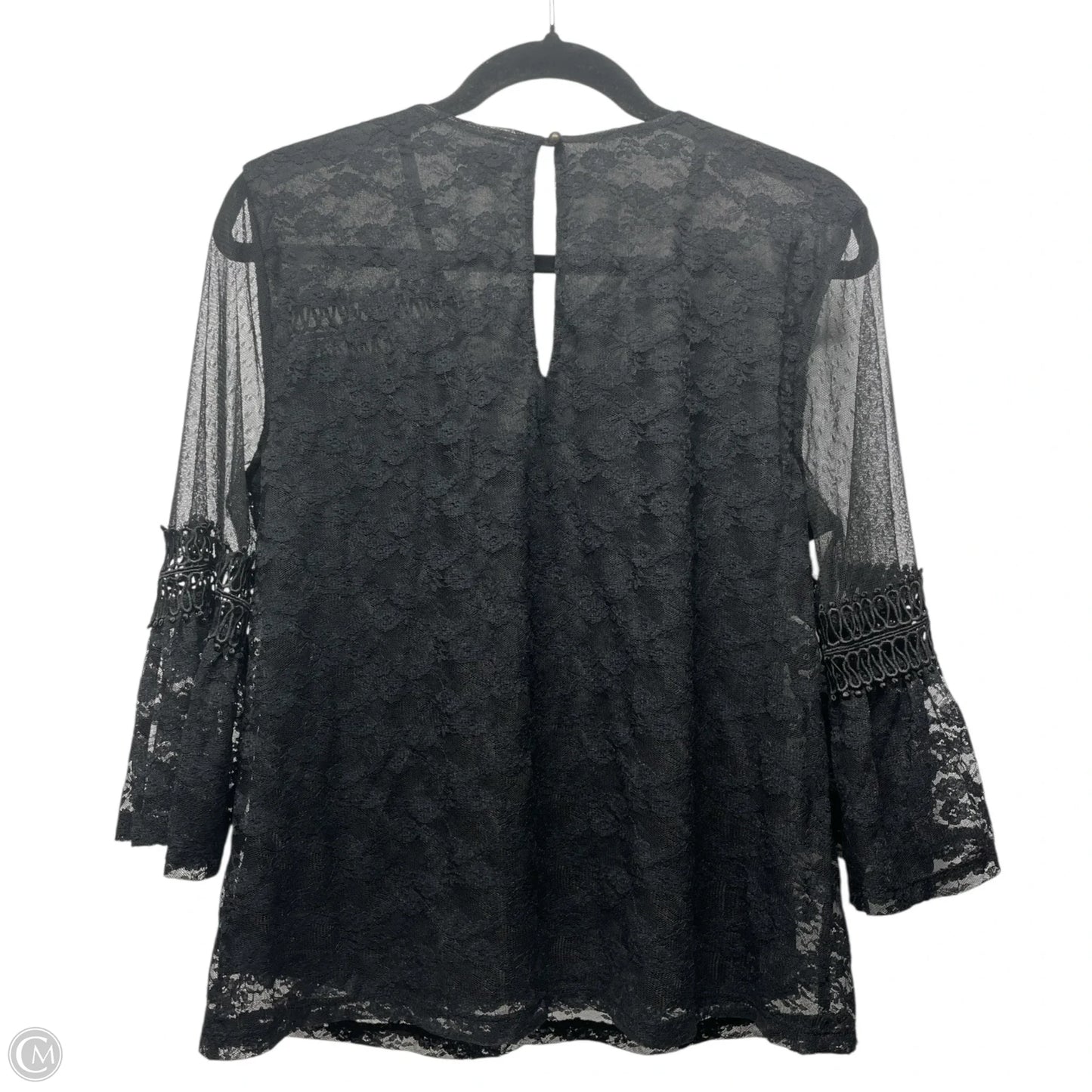 Top 3/4 Sleeve By Lily White In Black, Size: Xl