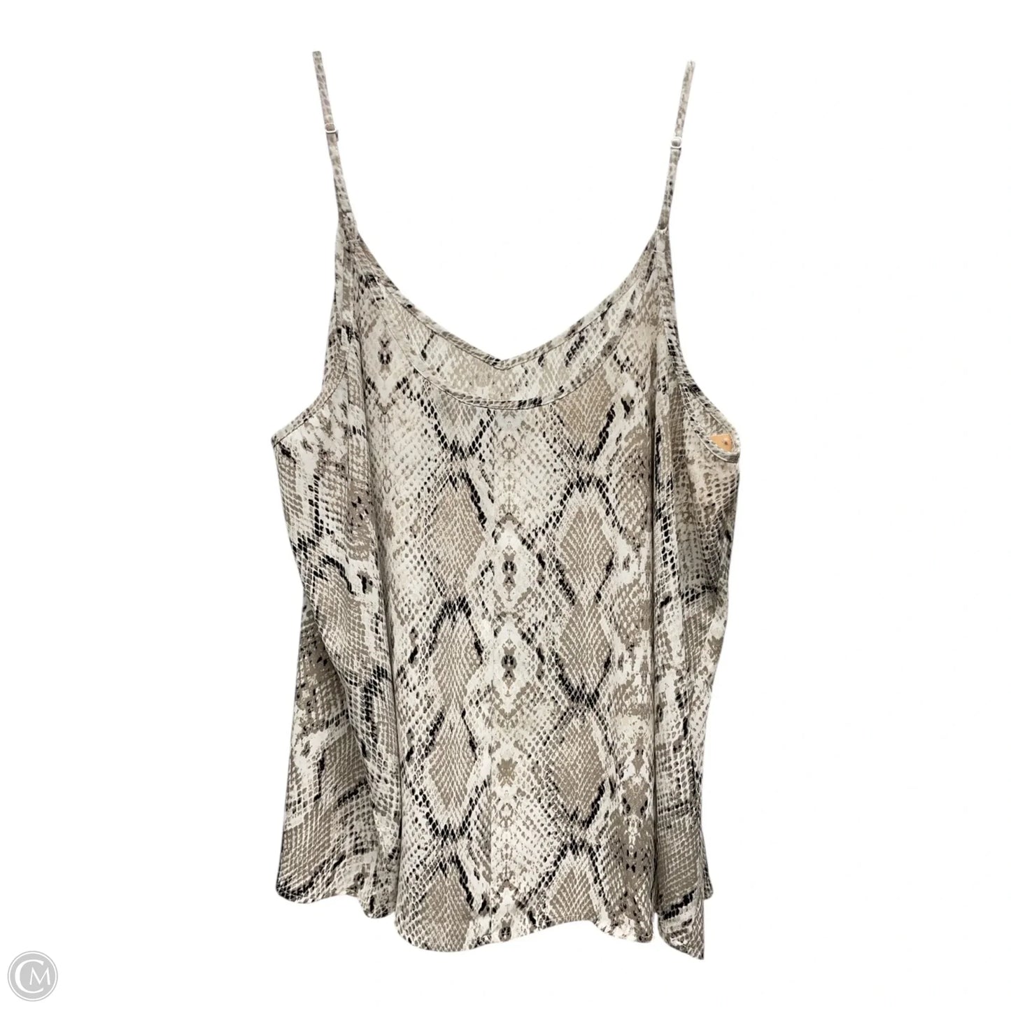Top Sleeveless By Apt 9 In Snakeskin Print, Size: Xxl