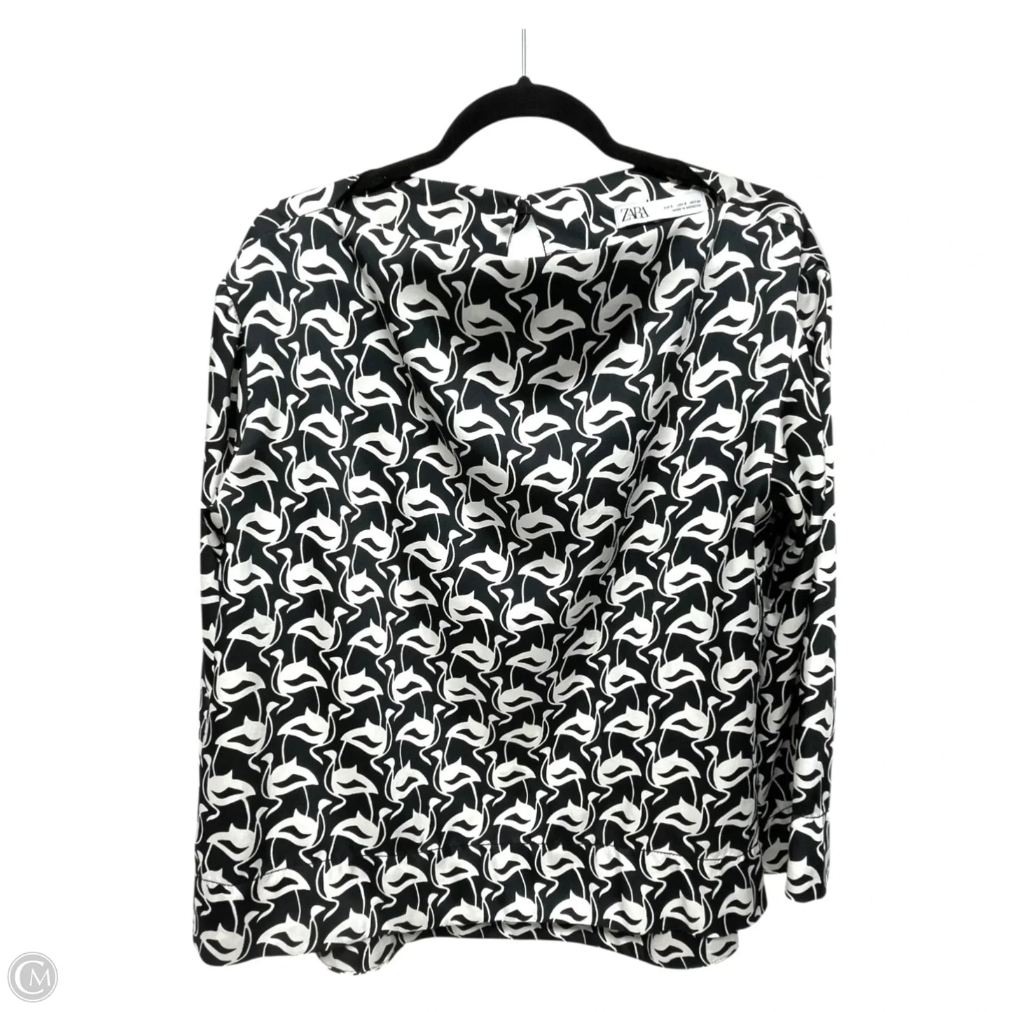 Top Long Sleeve By Zara In Animal Print, Size: S