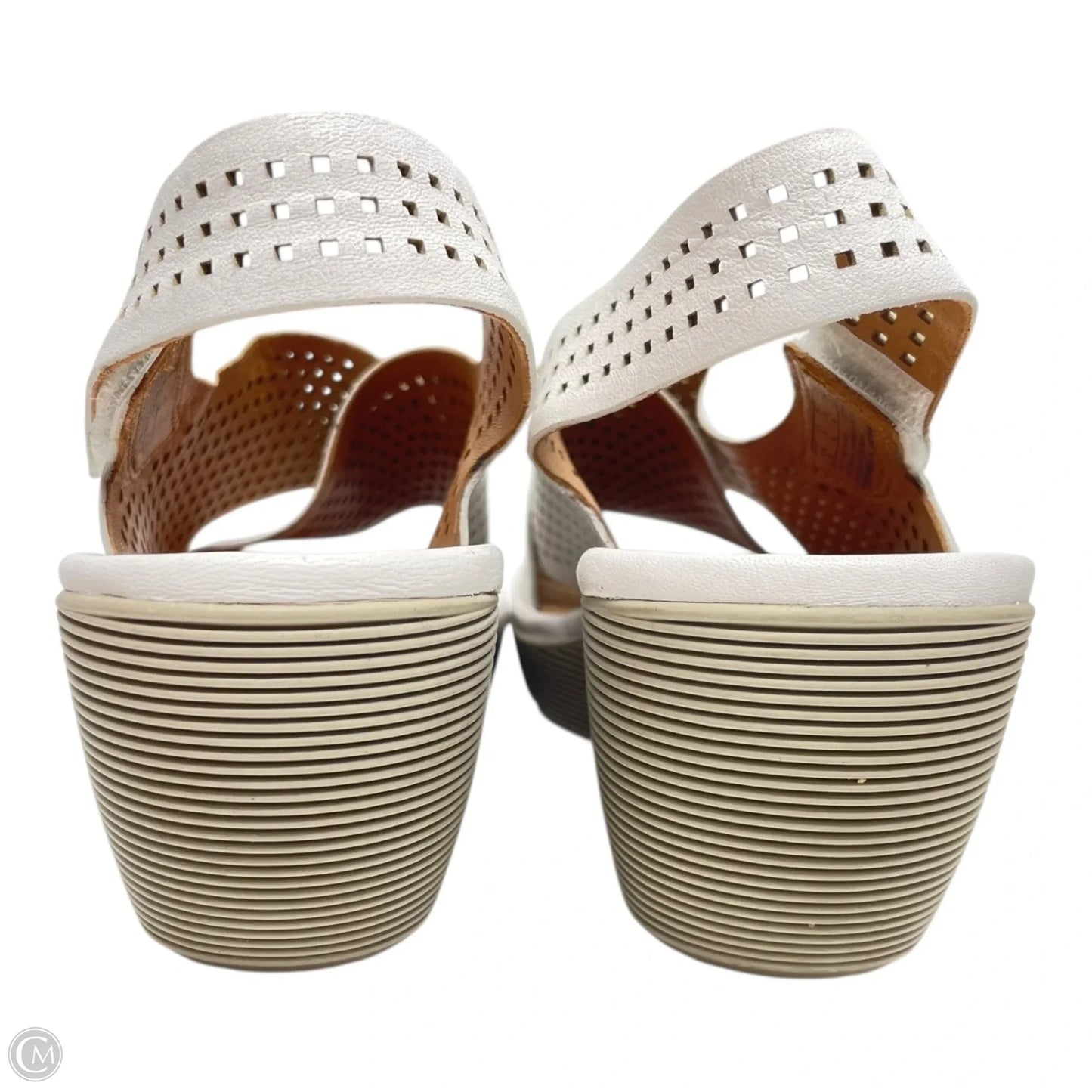 Shoes Heels Wedge By Clarks In White, Size: 9