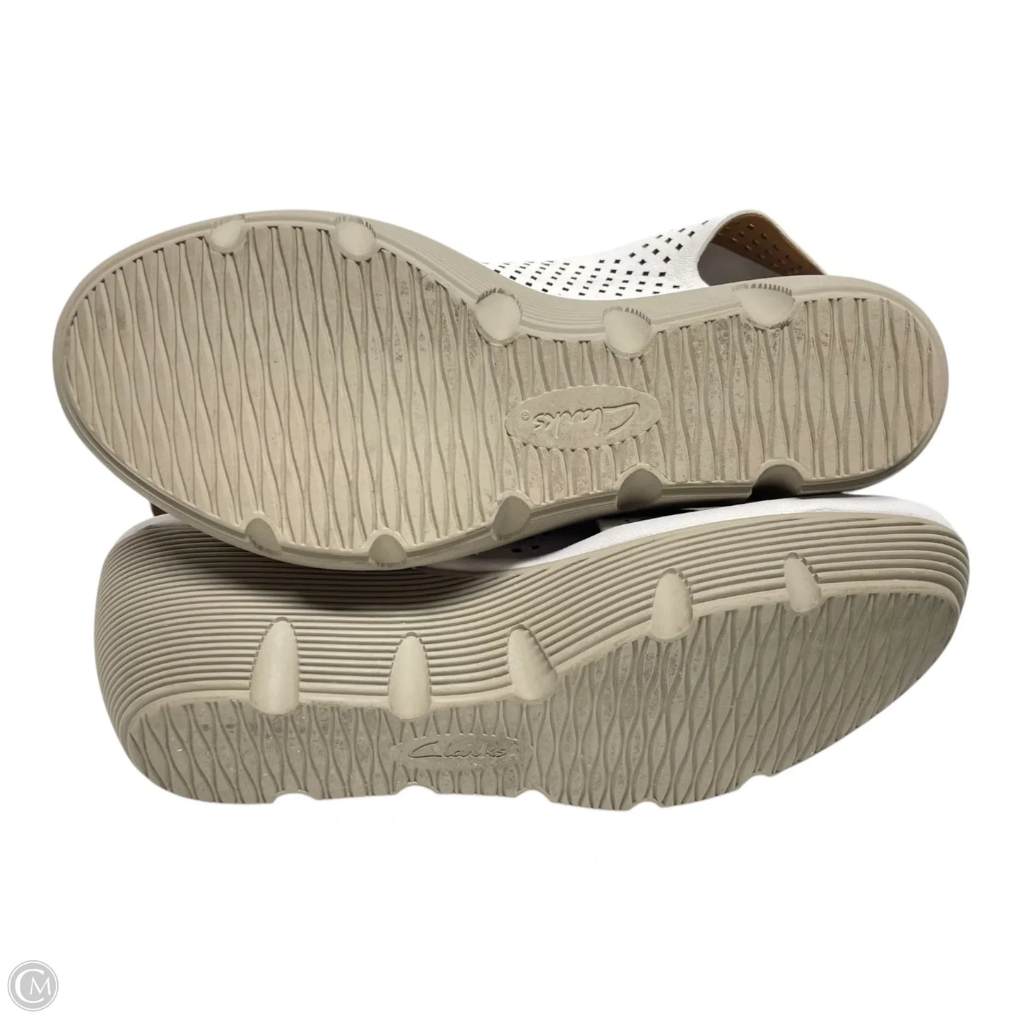 Shoes Heels Wedge By Clarks In White, Size: 9