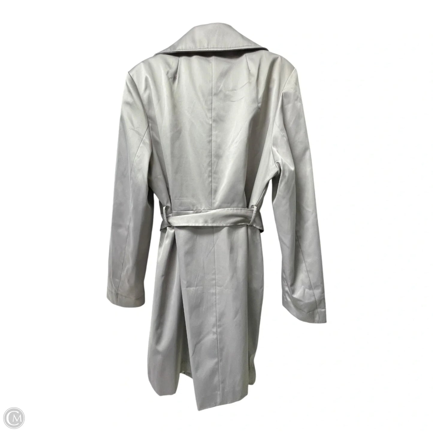 Coat Trench Coat By Tahari In Taupe, Size: M