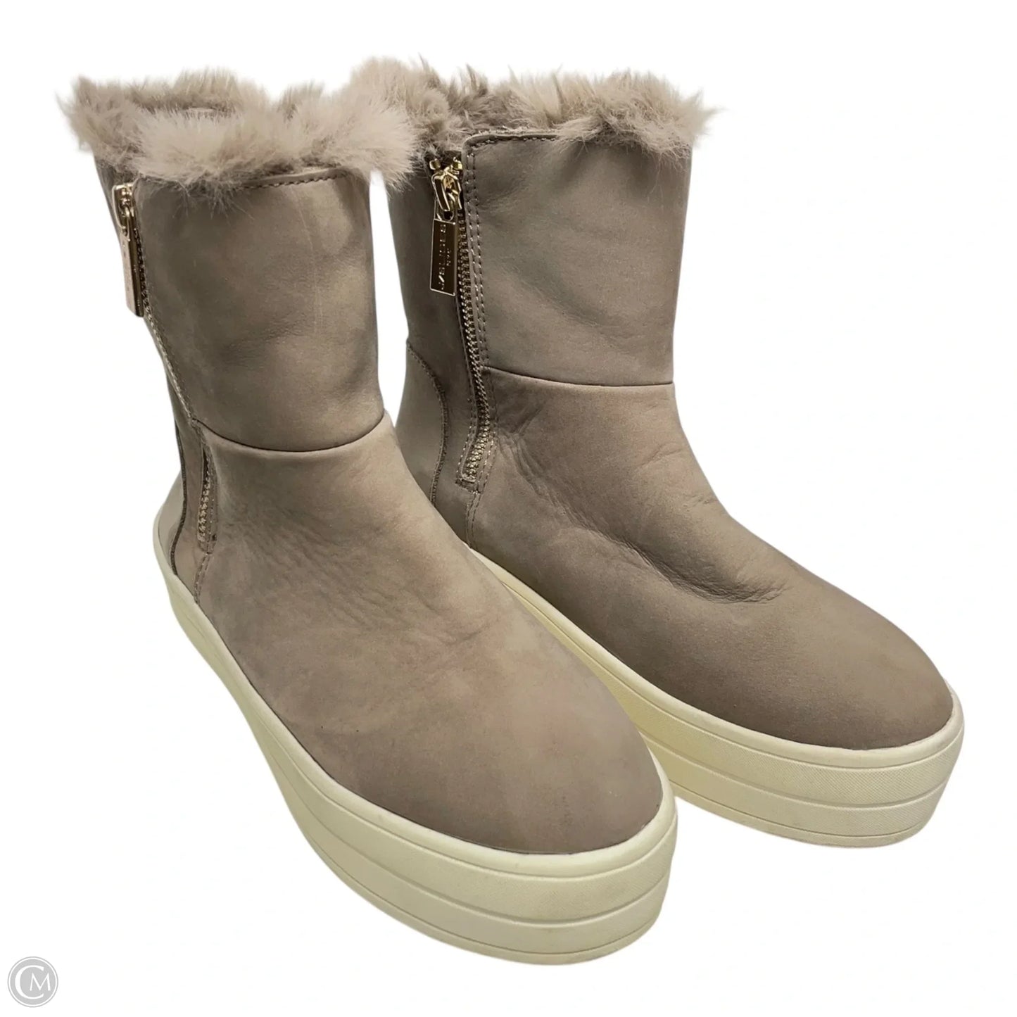 Boots Ankle Flats By J Slides In Brown, Size: 6.5