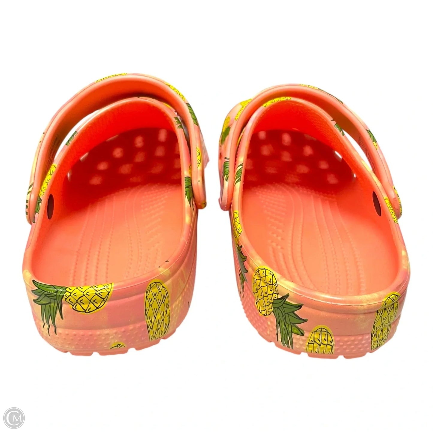 Shoes Flats By Crocs In Orange & Yellow, Size: 11