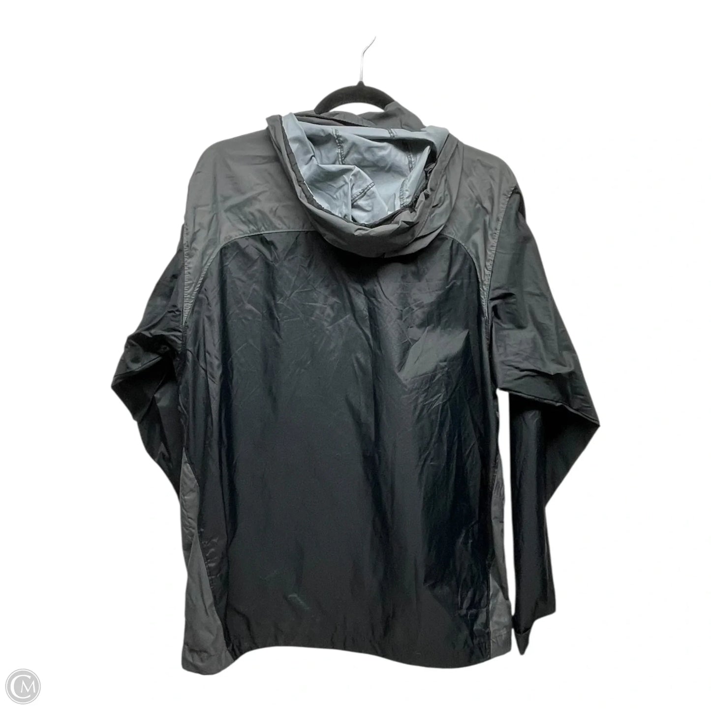 Jacket Windbreaker By Columbia In Black & Grey, Size: M