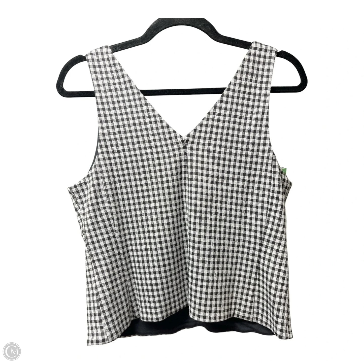 Top Sleeveless By Cabi In Black & White, Size: M
