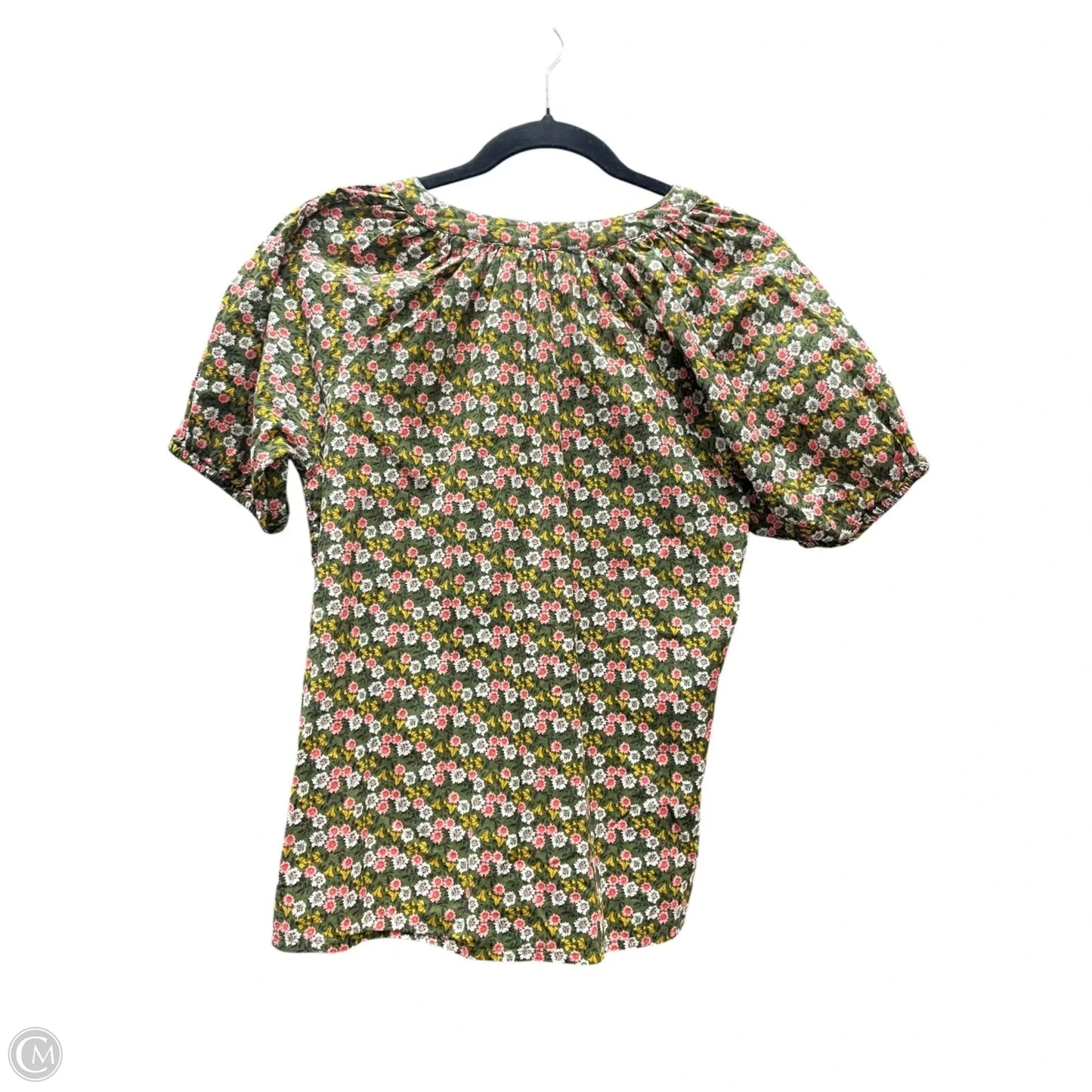 Top Short Sleeve By Workshop In Floral Print, Size: M