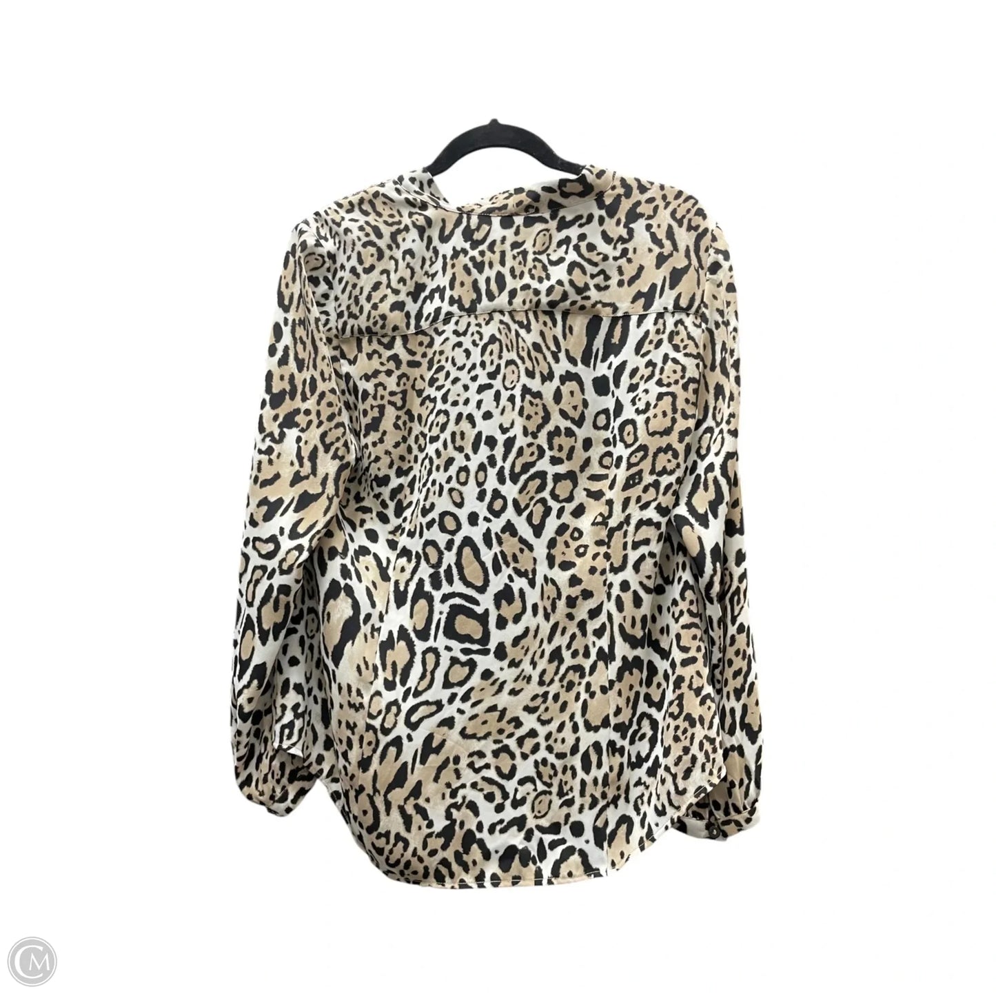 Top Long Sleeve By Chicos In Leopard Print, Size: M