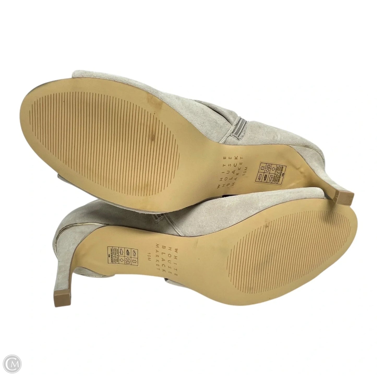 Boots Ankle Heels By White House Black Market In Beige, Size: 10