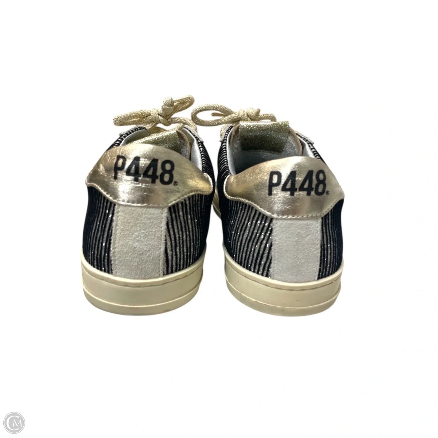 Shoes Sneakers By P448 In Black & Gold, Size: 7.5