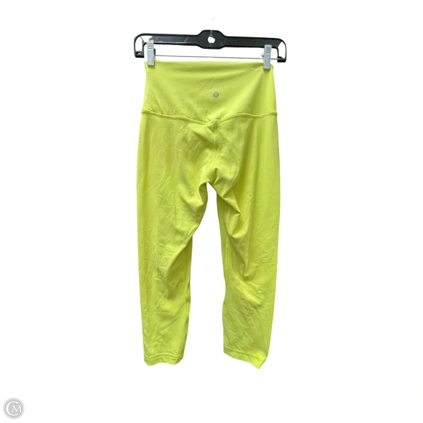 Athletic Capris By Lululemon In Yellow, Size: 6