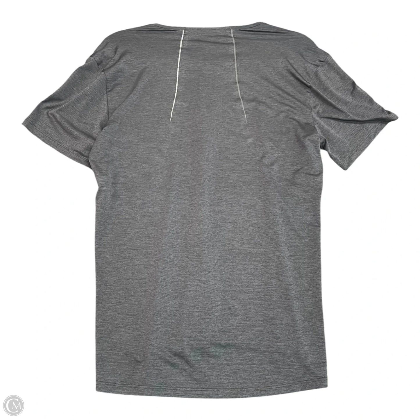 Athletic Top Short Sleeve By Lululemon In Grey, Size: M
