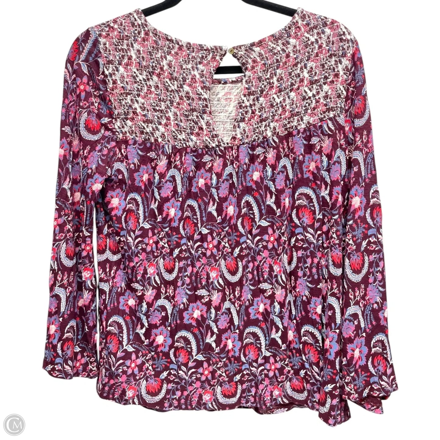 Top Long Sleeve By Lucky Brand In Floral Print, Size: S