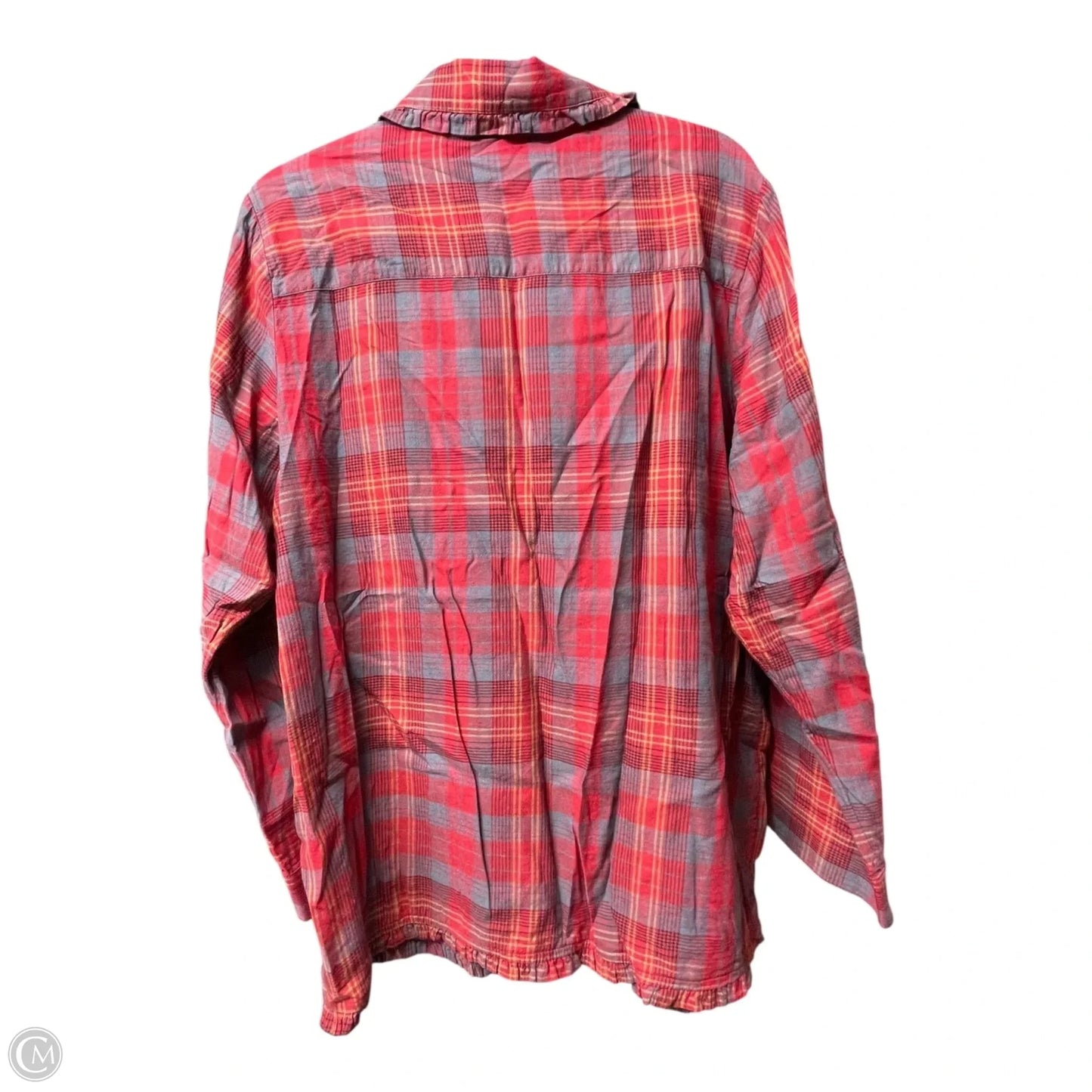 Top Long Sleeve By Soft Surroundings In Plaid Pattern, Size: L