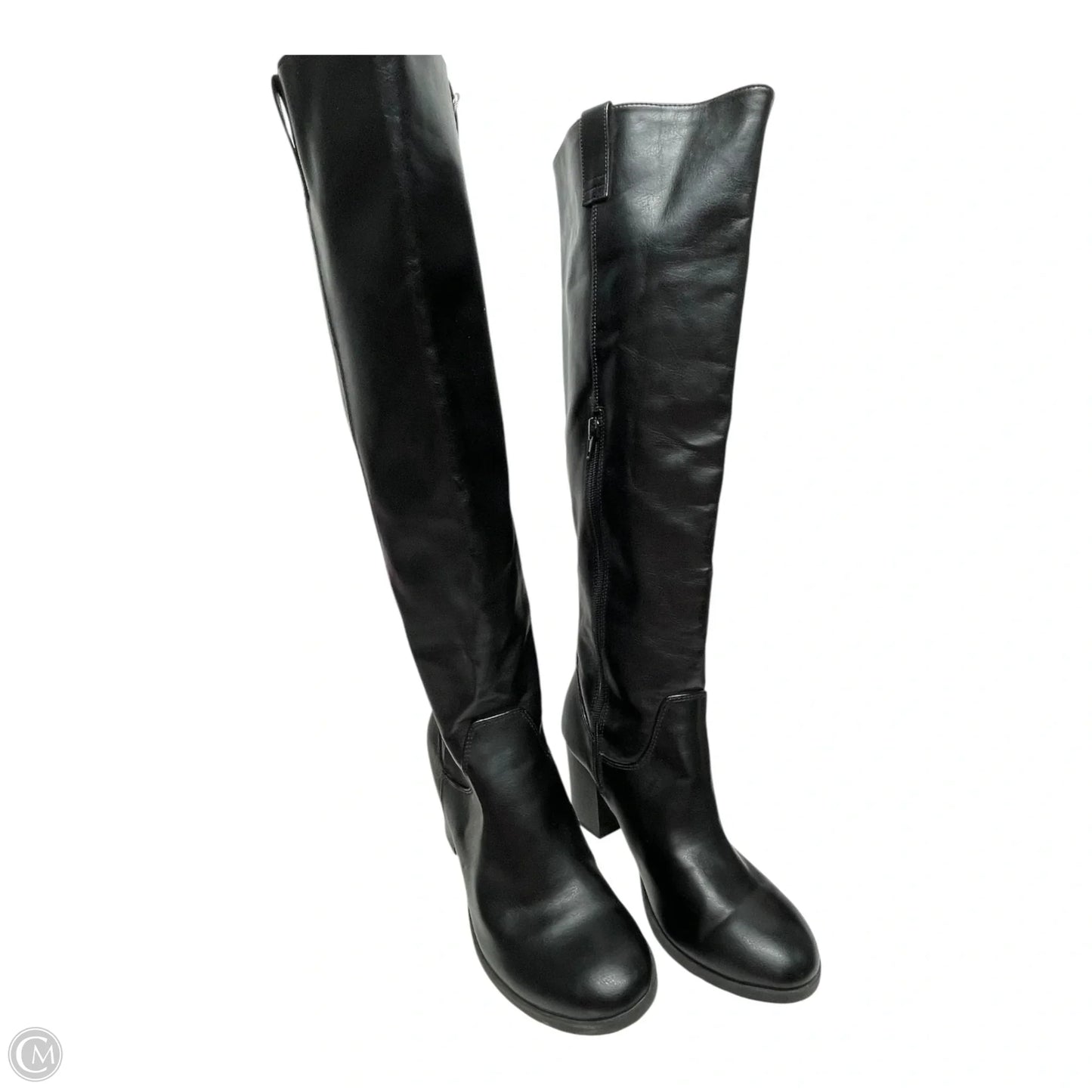 Boots Knee Heels By Dexflex In Black, Size: 9.5