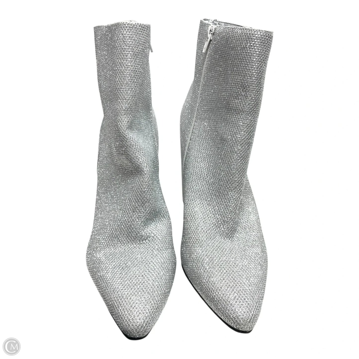 Boots Ankle Heels By Sugar In Silver, Size: 10