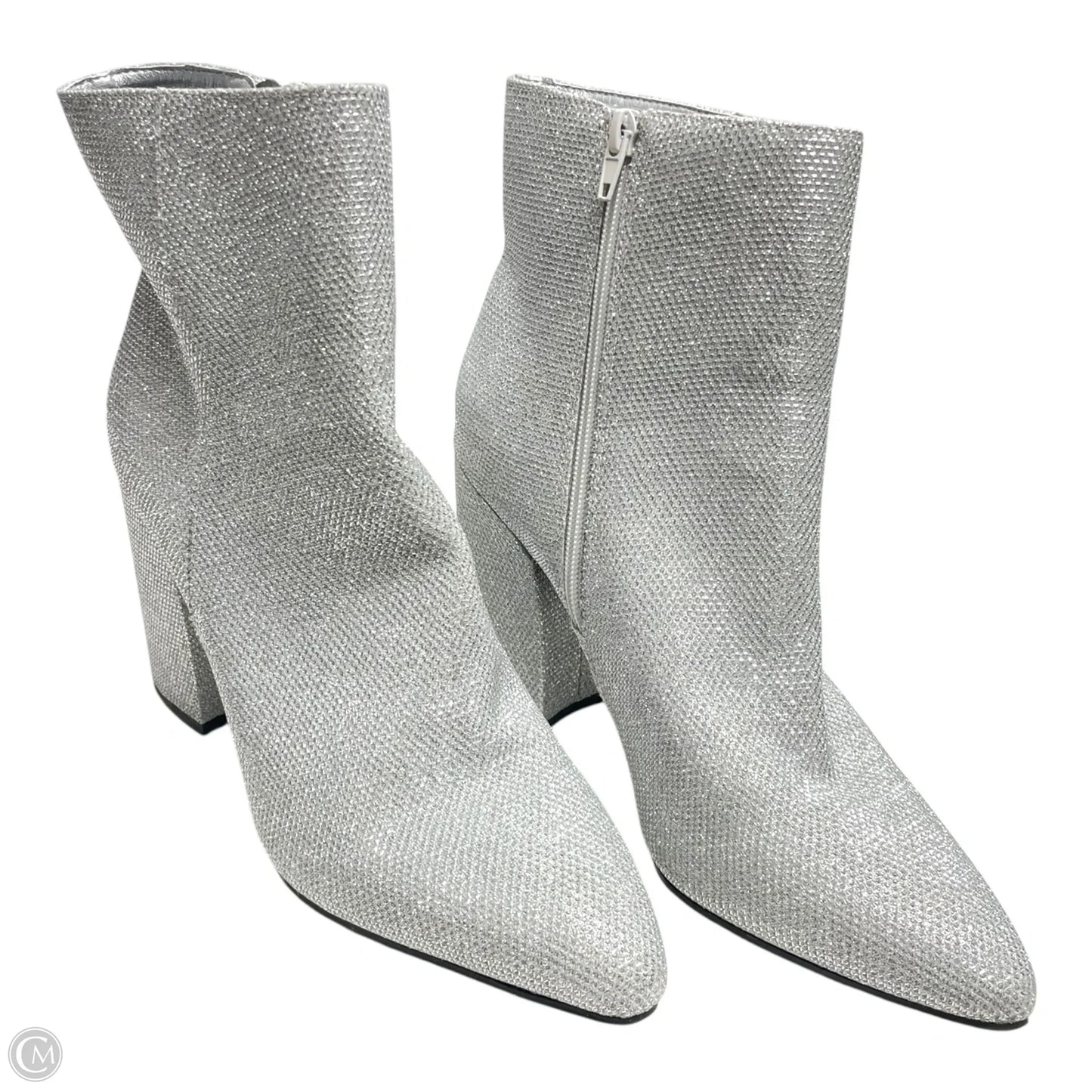 Boots Ankle Heels By Sugar In Silver, Size: 10