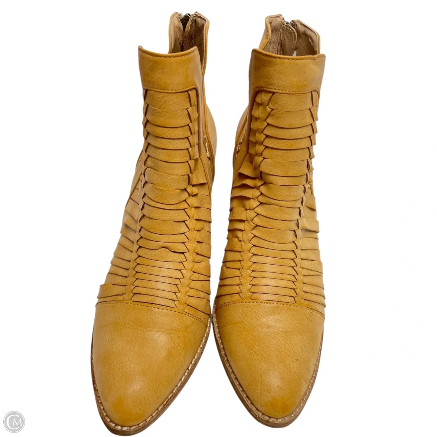 Boots Ankle Heels By beast fashion In Tan, Size: 10