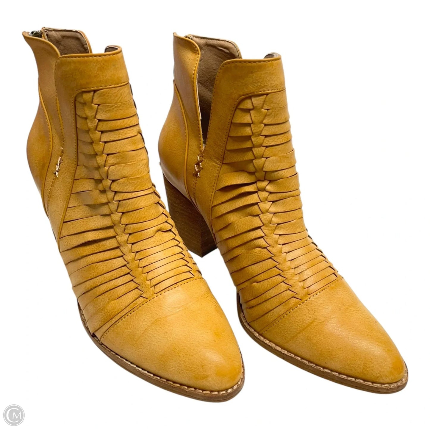 Boots Ankle Heels By beast fashion In Tan, Size: 10