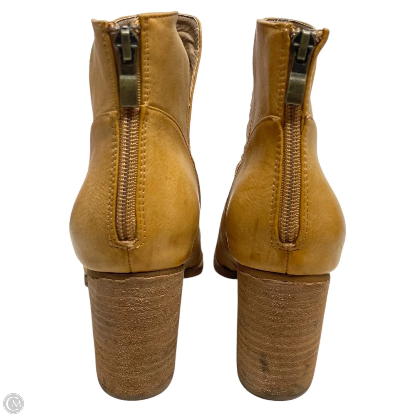 Boots Ankle Heels By beast fashion In Tan, Size: 10