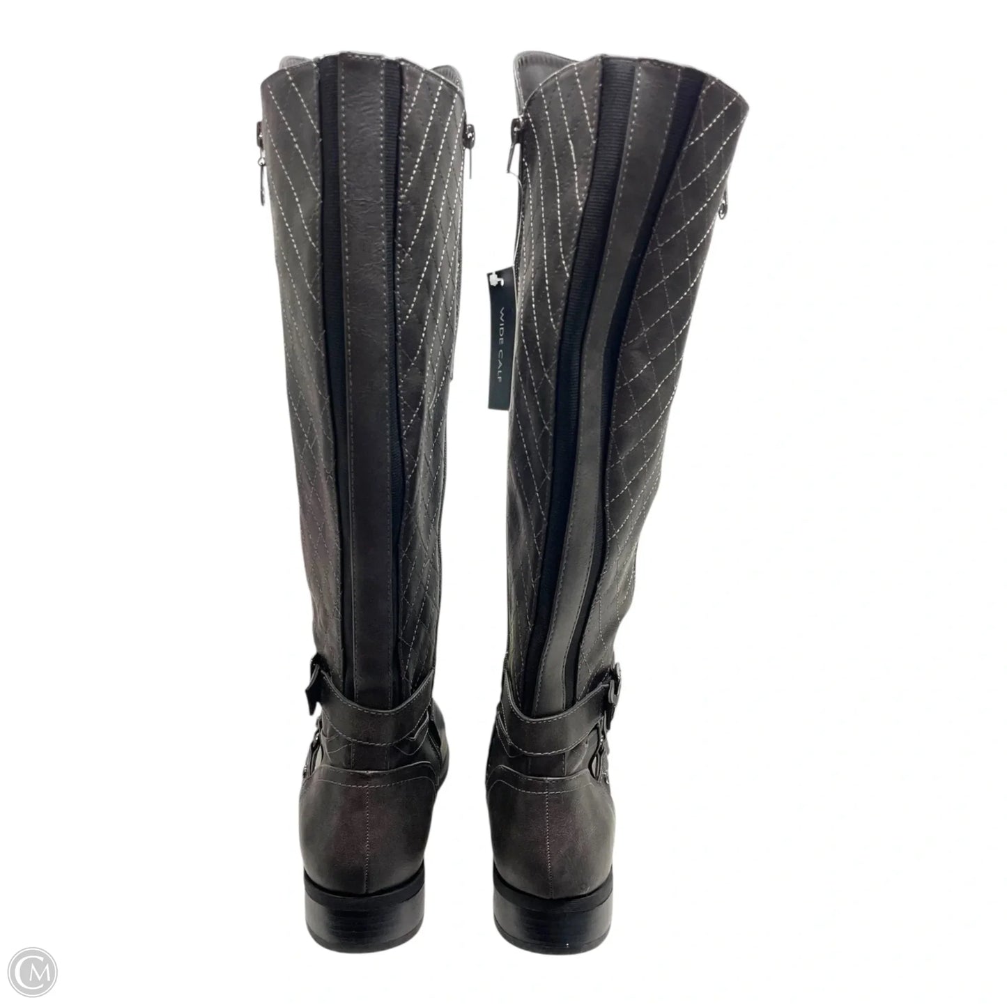 Boots Mid-calf Heels By Guess In Grey, Size: 11