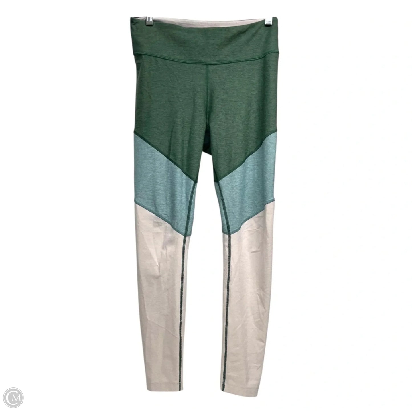 Athletic Leggings By Outdoor Voices In Green & Grey, Size: M