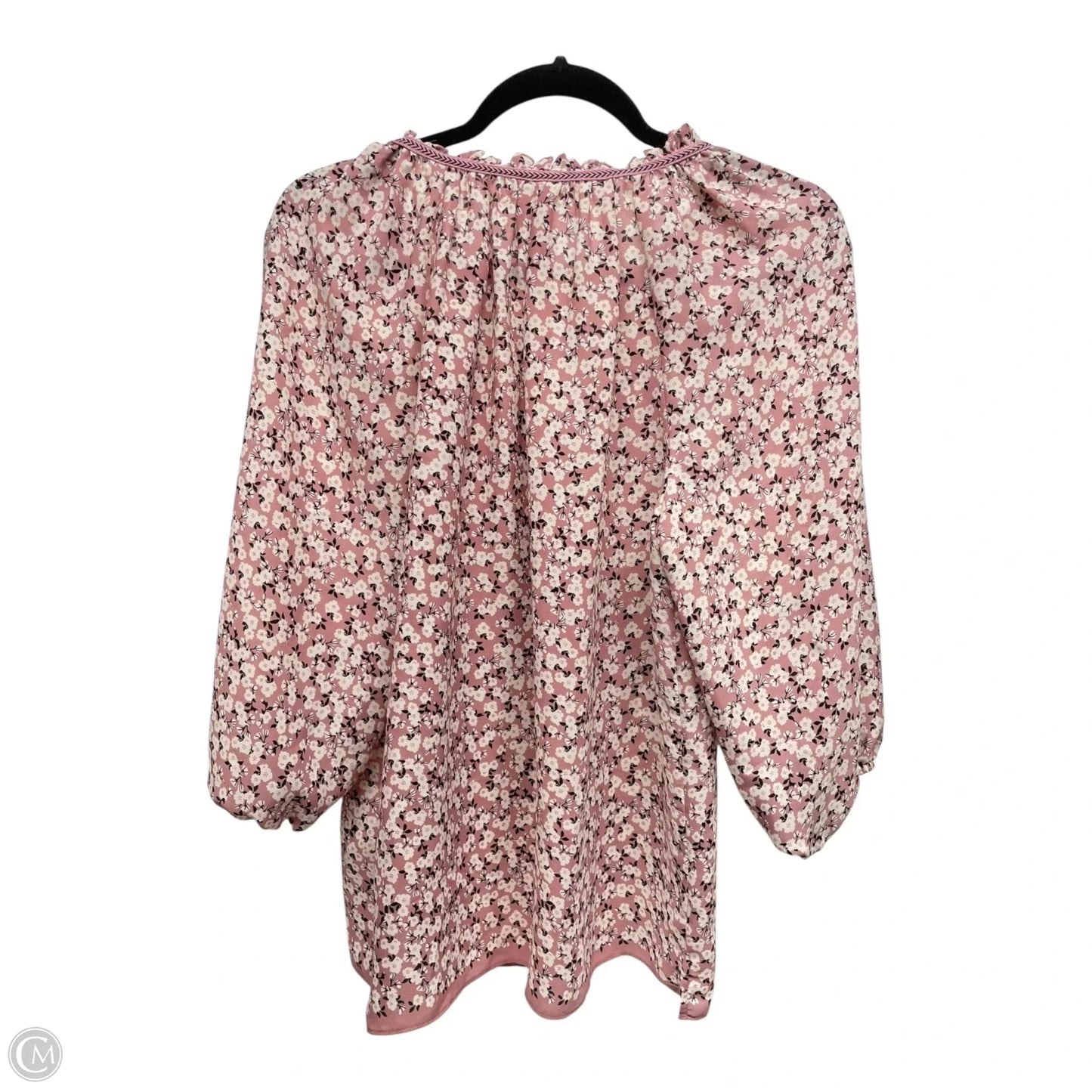 Top 3/4 Sleeve By Max Studio In Floral Print, Size: S